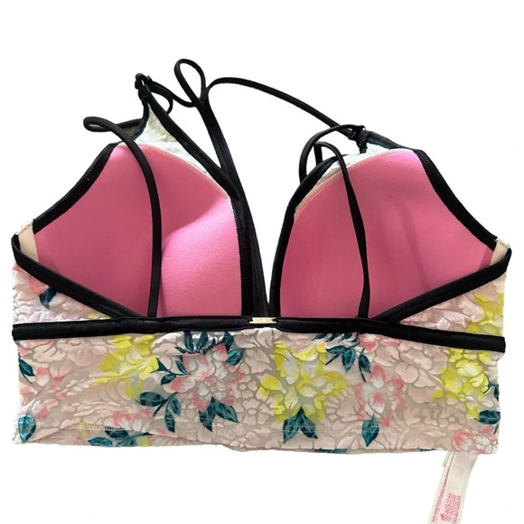 Victoria Secret PINK Small Velvet Floral Bralett Bra - Picture 6 of 8